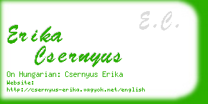erika csernyus business card